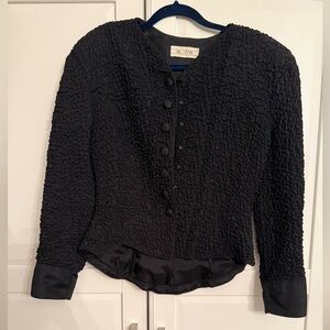 Vintage 80s jacket with small peplum and shoulder pads